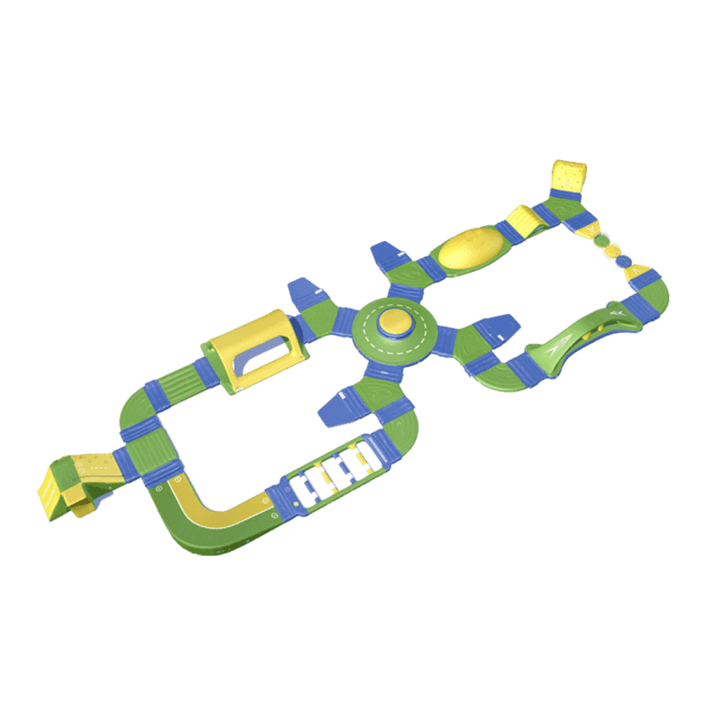 Надувной коммерческий аквапарк «Аквамарин» 40×14×2 м