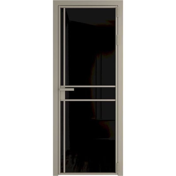 Алюминиеваян дверь 9AG никель матовый остеклённая