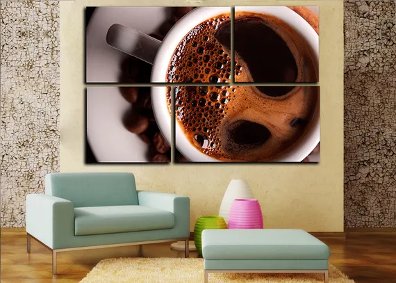 Модульная картина " Горячий кофе "