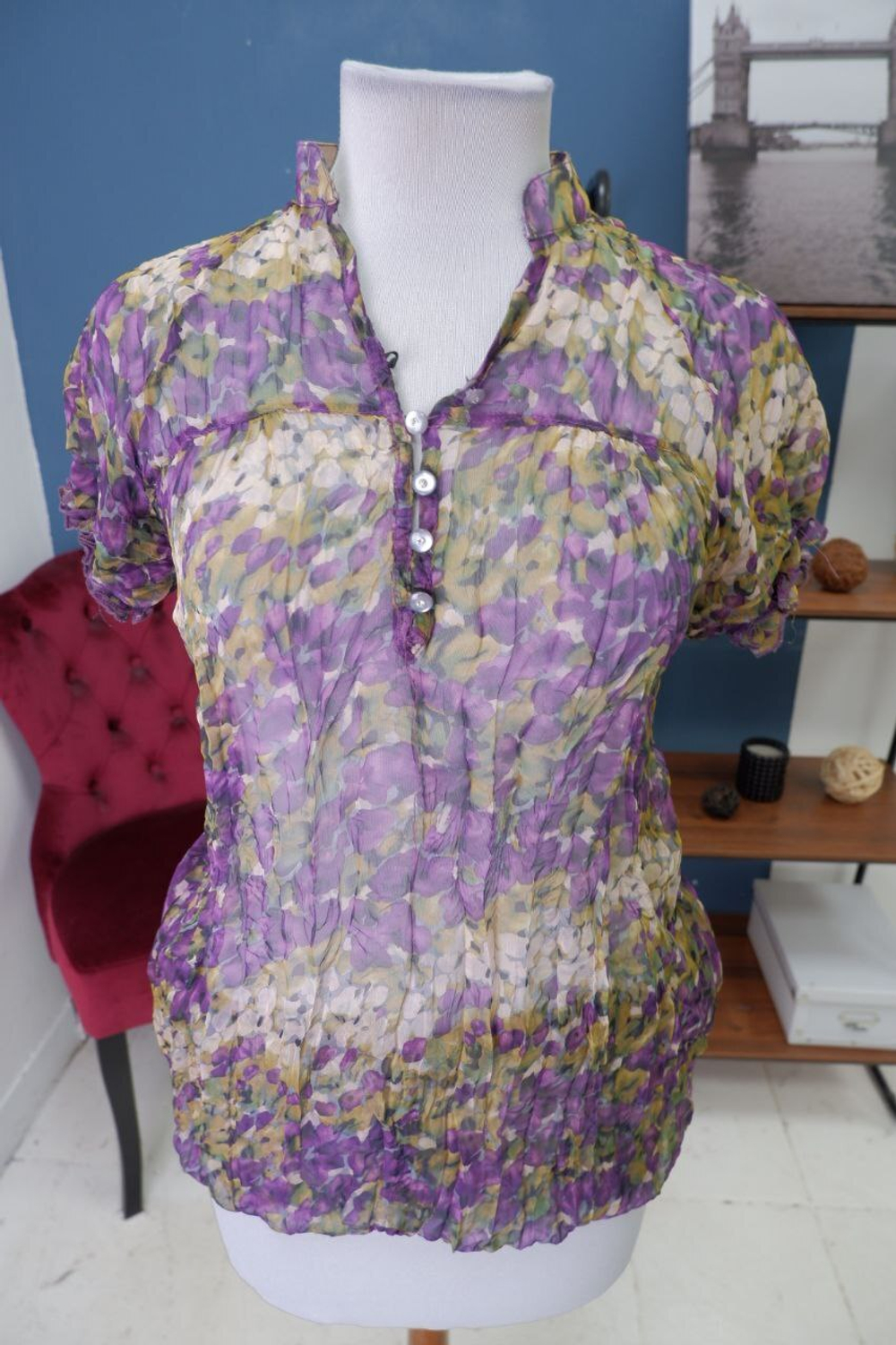 Блузка ZIIIZ с коротким рукавом 46 размер, новая