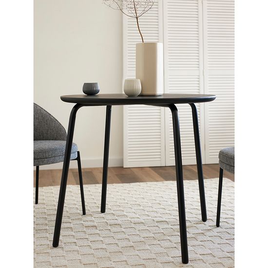 Стол обеденный round, D80 см, черный