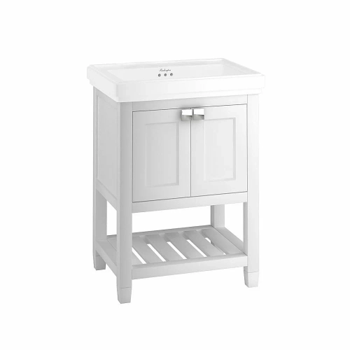 Тумба с раковиной без отверстий Burlington Riviera RIVF650W-R
