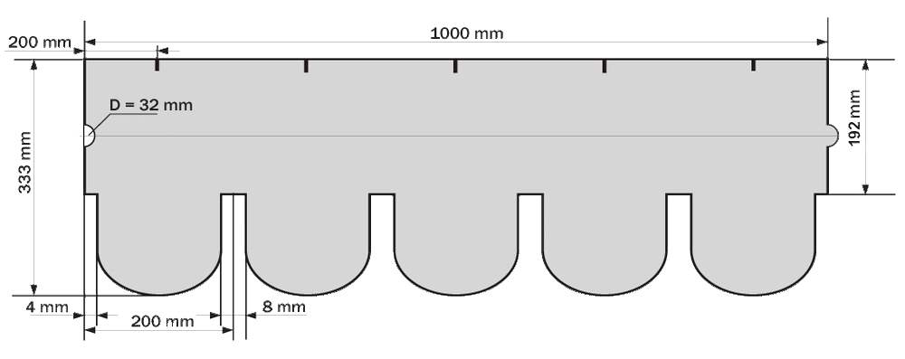 Гибкая черепица Ruflex Ornami R-O-6 Медный отлив, 3 м2/уп.