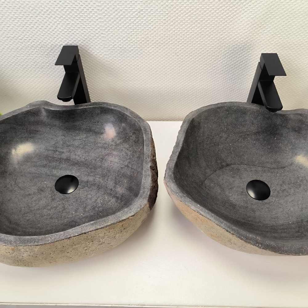 Раковина из речного камня ПАРА! RS-63838 54*47*15 2шт 0127