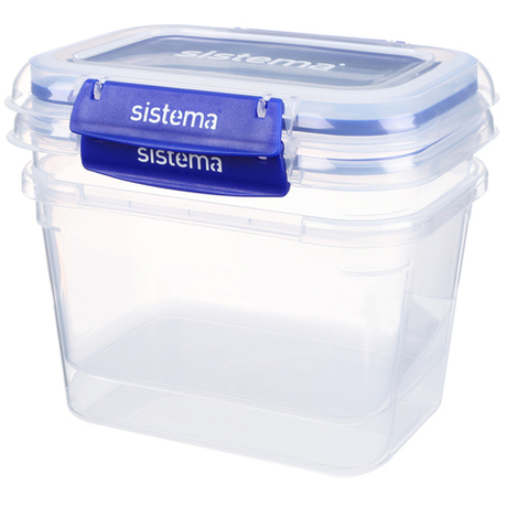 Набор контейнеров 2шт 1.49л Sistema Klip It+ синий