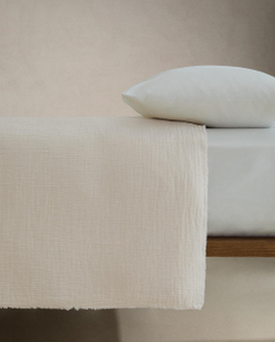 Zara Home покрывало из хлопка, экрю · 5160/006