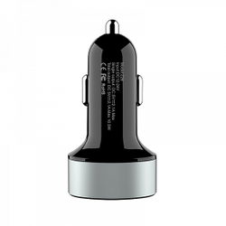 Автомобильное зарядное устройство 2-USB 2.1A +LED Hoco Z26 Чёрный
