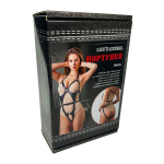 Черная кожаная портупея-боди БДСМ Арсенал Lady's Arsenal Hera 300-04