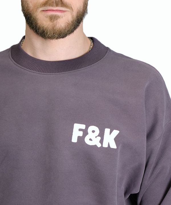 Толстовка F&K темно-серая - фото 4