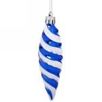 Ёлочные игрушки «Сосульки снежные» 11 см, синий (набор 3 шт)