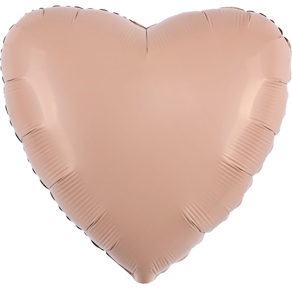 Шар (18''/46 см) Сердце, Винтажная роза, Матовый, 1 шт.