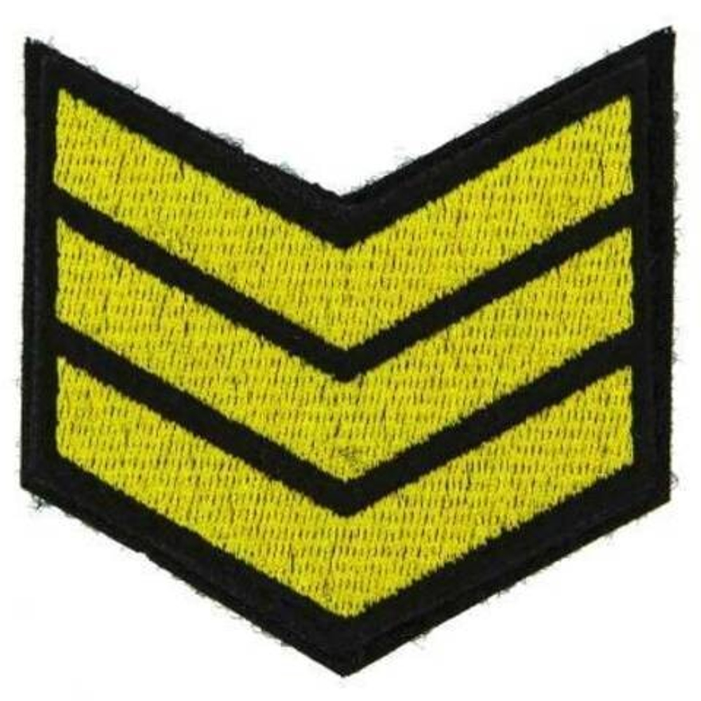 Нашивка за выслугу 3 года желтая (на липучке)