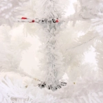 Ёлка «Звон вьюги» 120 см, ПВХ (278 веток), белый иней, Белый