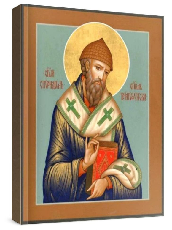 Спиридон Тримифунтский (рукописная икона)