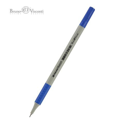 Ручка капиллярная 0.4 мм, синяя "Sketch. Fineliner" (Bruno Visconti)
