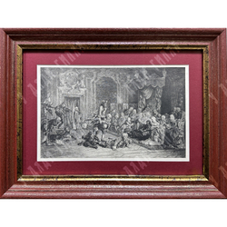 Шуты при дворе императрицы Анны Иоанновны. Гравюра по известной картине В. Якоби. 2-я пол. XIX в.