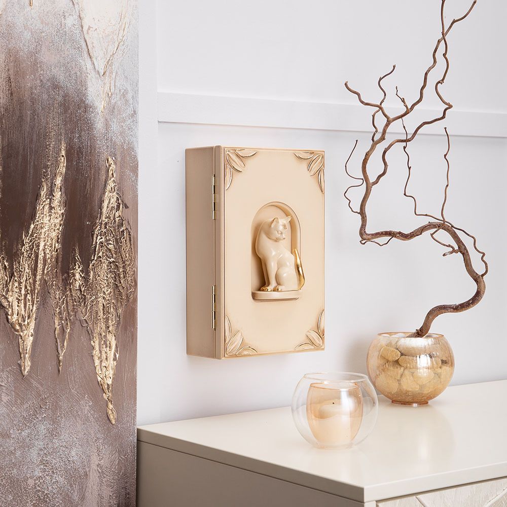 Полка - ключница Кошка Грация Айвори