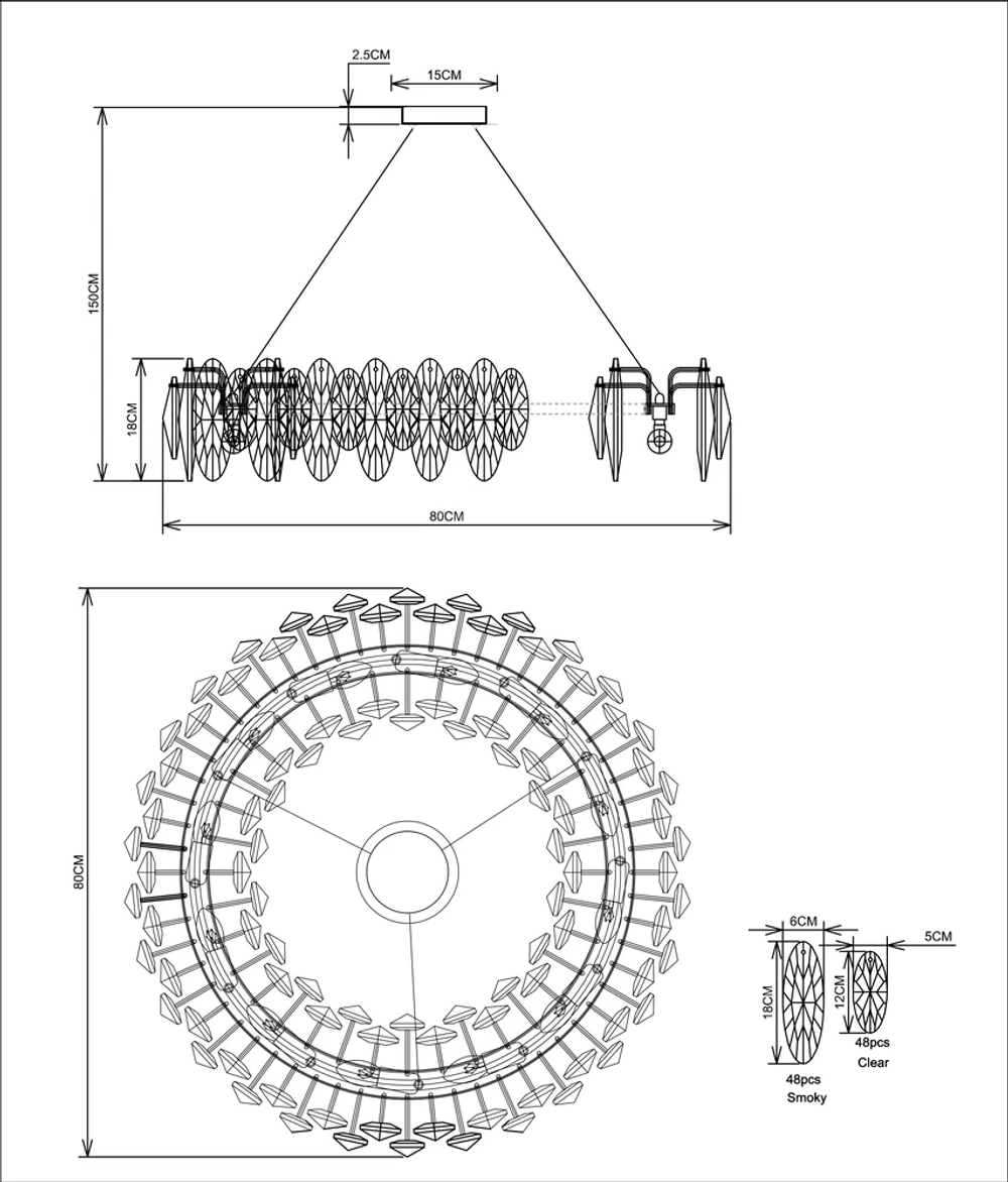 Подвесная люстра Divinare OPHELIA 7203/17 LM-12