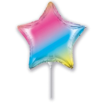 Ф Б/РИС 9" ЗВЕЗДА Металлик Радуга нежная