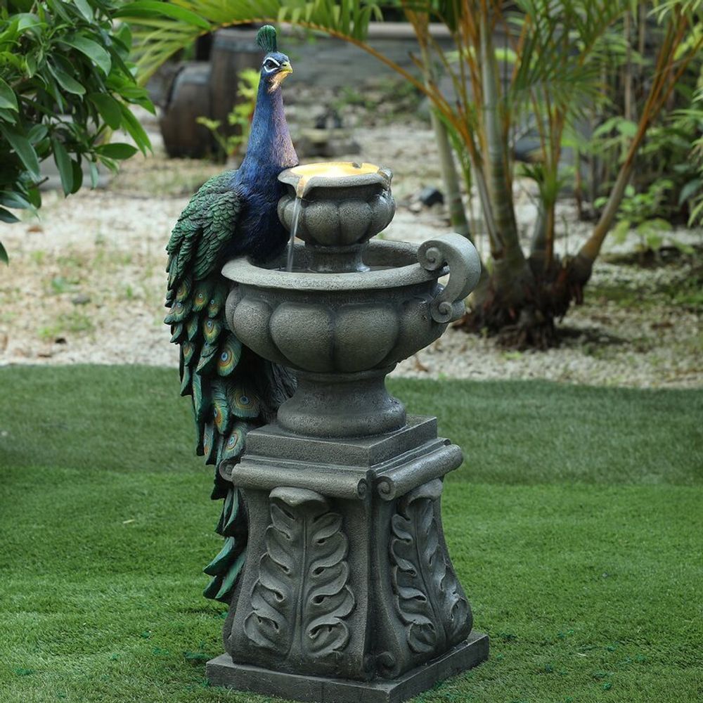 Waterfall Фонтан декоративный с подсветкой ''Павлин''