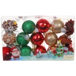 Набор украшений «Зимние блики» 25*15*5 см (15 предметов), Мультицвет