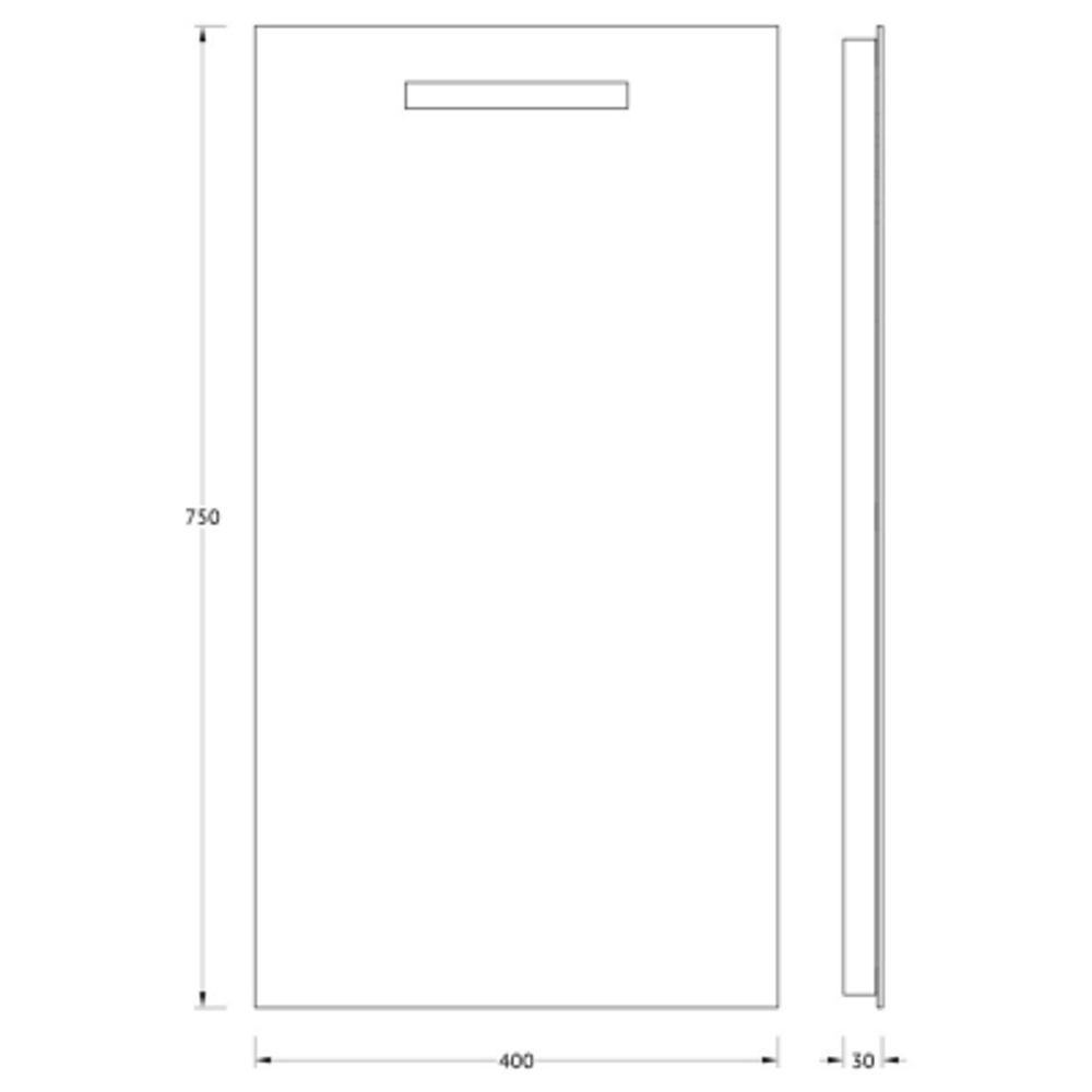 Зеркало Evoform со встроенным LED-светильником 2 W 40x75 см, ИК-выключатель