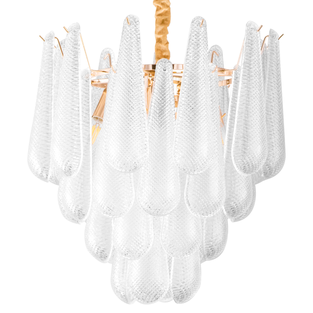 799082 (2КОР!) Люстра RETRO II 8х6W(led) E14 ЗОЛОТО/ПРОЗРАЧНЫЙ