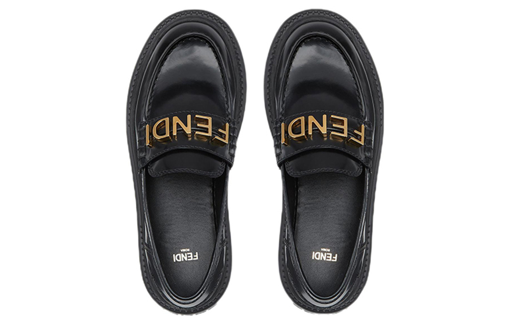 FENDI Logo-lettered Chunky-sole Loafers
