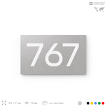 Номер на дверь 767, табличка на дверь для офиса, квартиры, кабинета, аудитории, склада, серая 120х70 мм, Айдентика Технолоджи