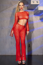 Ажурный комплект: топ и брючки