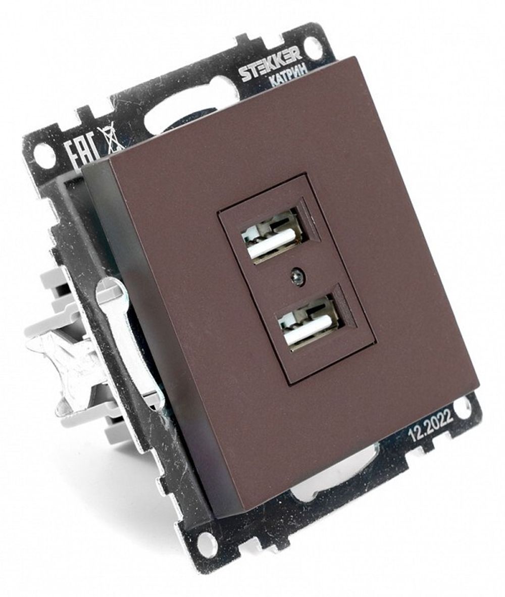 Розетка USB type A без рамки Stekker Катрин 49027