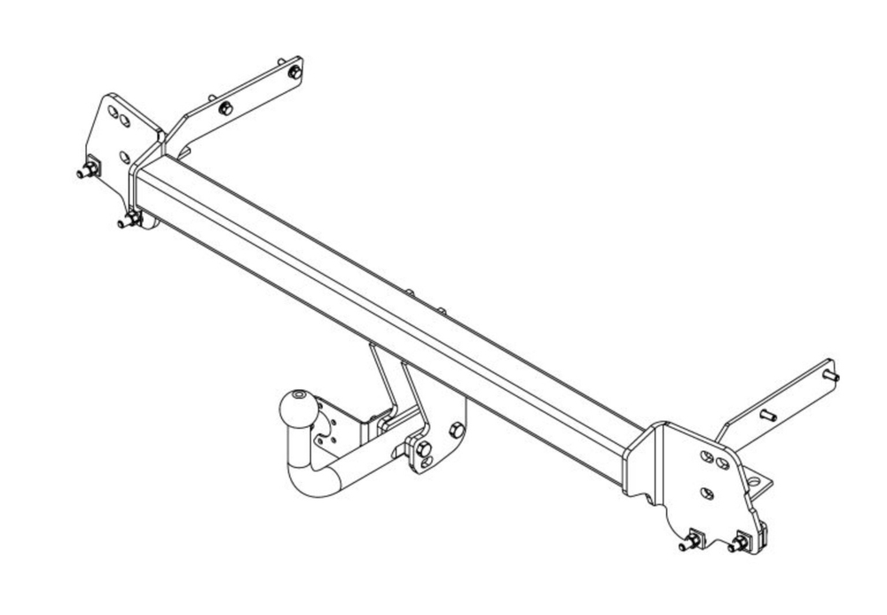 Фаркоп для Toyota Camry седан 2006-2011 Тип шара: A. Нагрузки: 1800/80 кг, TY 17