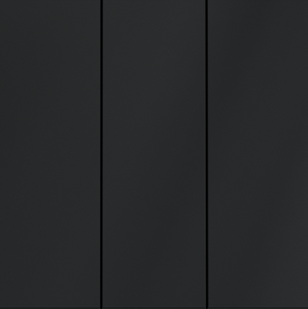 Выключатель встраиваемый VOLTUM S70 трехклавишный 10А, (графит)