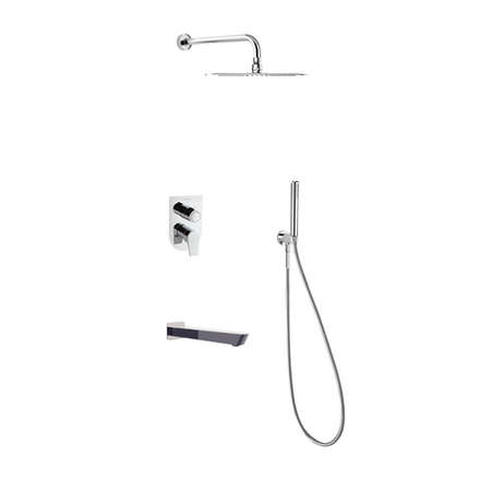 Встраиваемый смеситель для душа с изливом, с тропическим и ручным душем URBAN CHIC K2115031