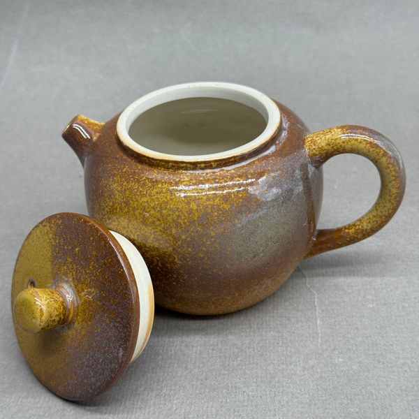 Чайник коричневый, керамика, 130мл