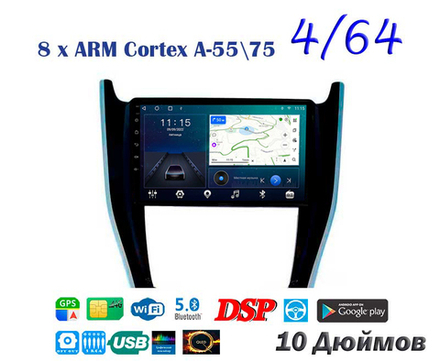 Topway TS10 4+32GB 8 ядер для Toyota Harrier 2017-2020 (тип2)
