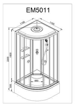 Душевая кабина AvaCan (АваКан) EM5011LED