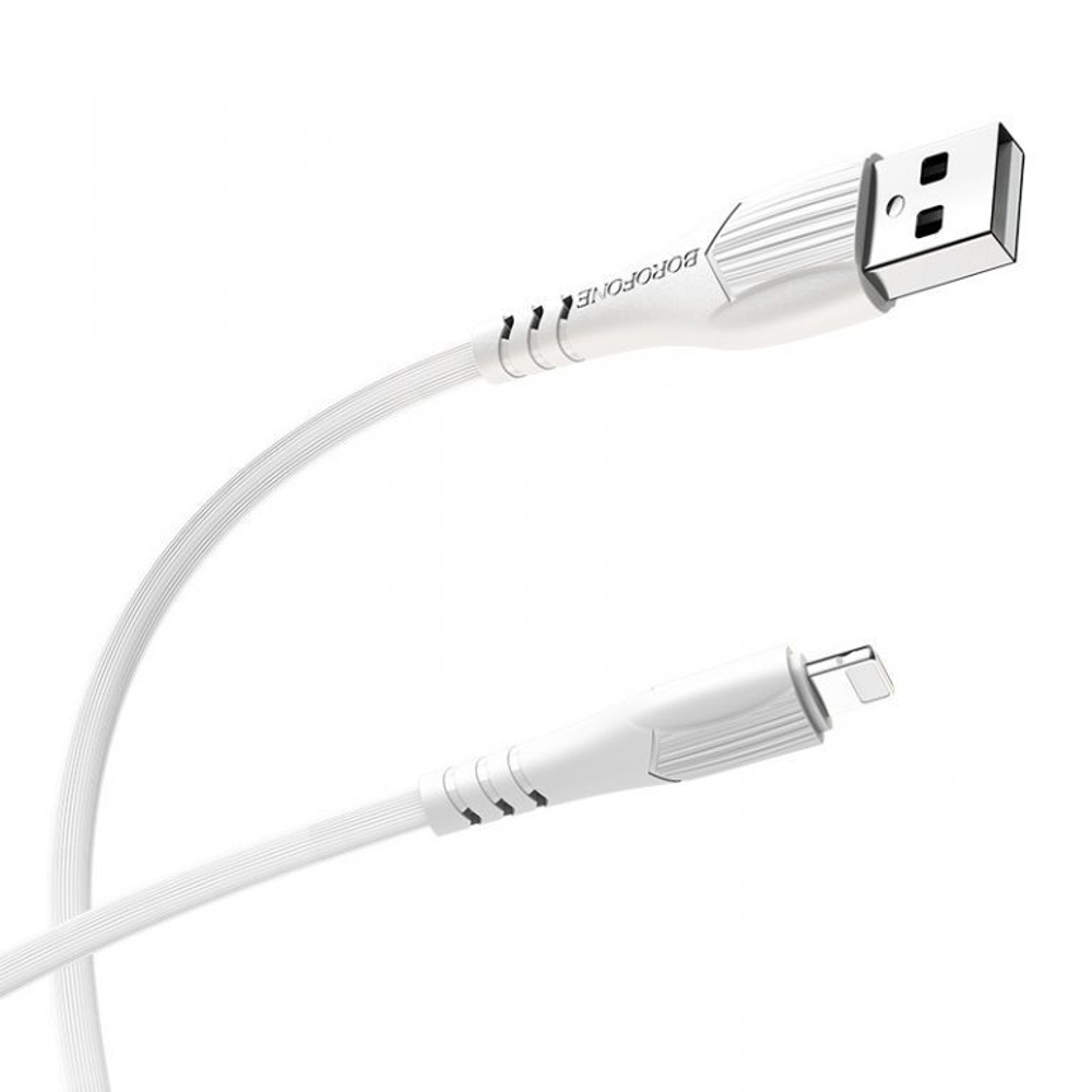 Кабель Borofone BX37 USB-Lightning 2.4А 1м PVC White