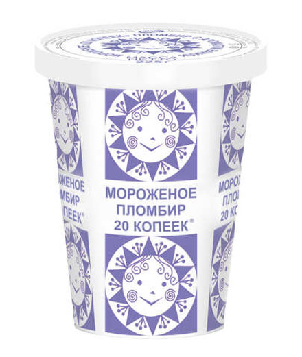 Мороженое "20 Копеек" Пломбир ванильный 225г. Морозпродукт