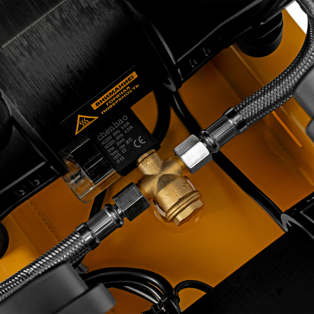 Компрессор безмасл. малошумный DLP -3000/50, 3 кВт, 2х1,5 кВт,50 л, 2850 об/мин,500 л/мин Denzel