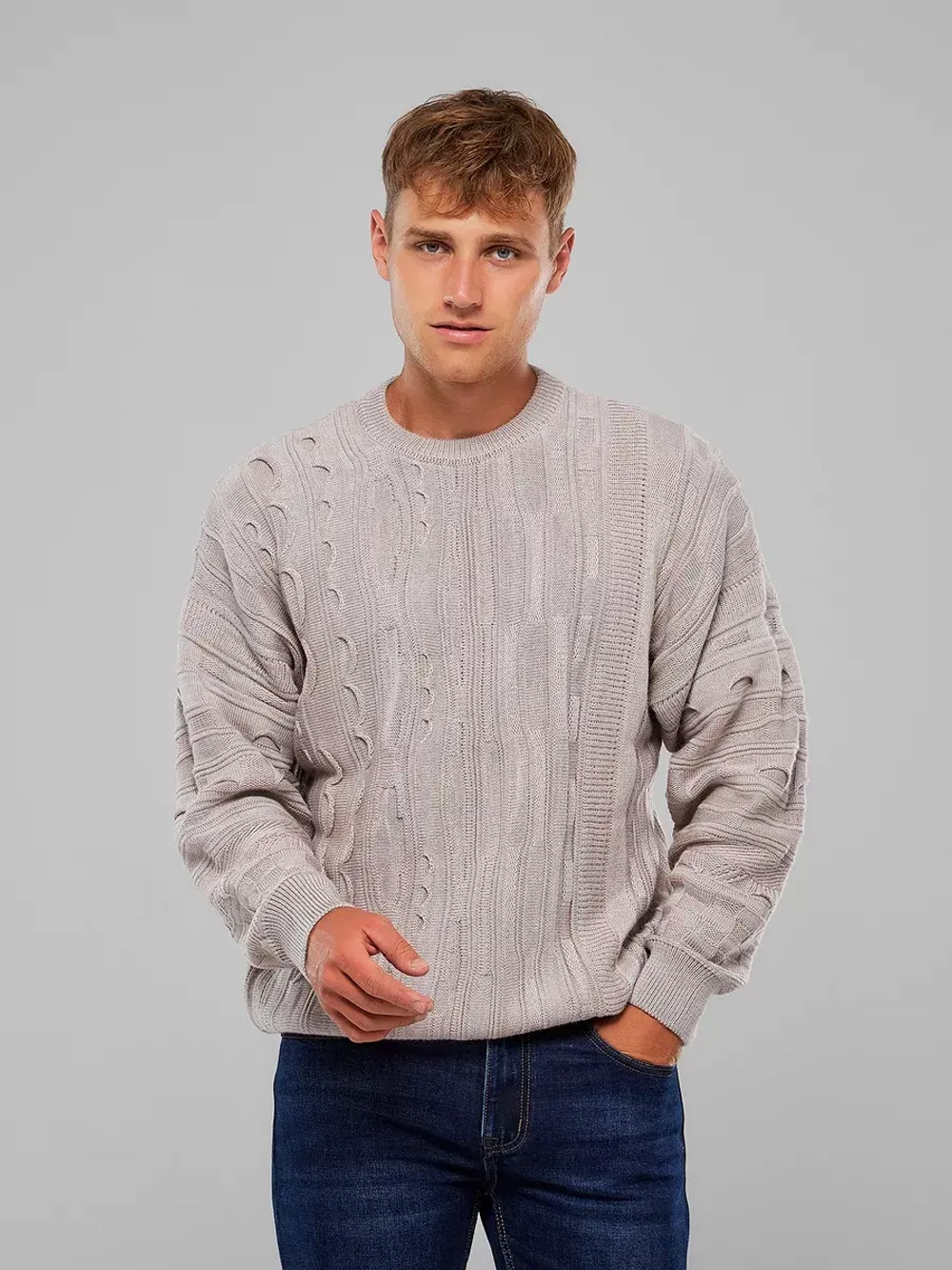 Джемпер с декоративным эффектом