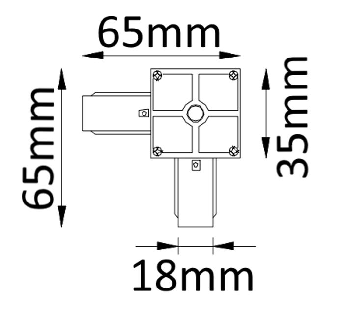 Соединитель L-образный (однофазный) Crystal Lux CLT 0.211 02 WH