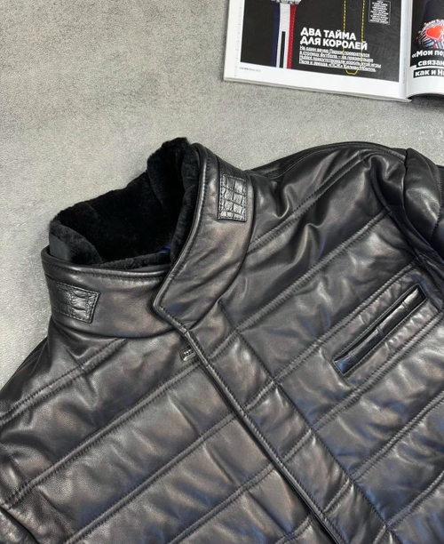 Куртка Stefano Ricci  со вставками из кожи крокодила