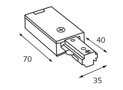 Токопровод концевой Italline WSO WSO 71 white