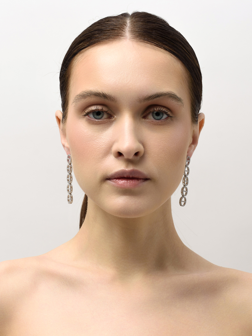 Серьги "Gess shine long" Silver