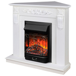 Каминокомплект Real Flame Dominica Corner WT с очагом Majestic Lux Black (угловой) (без пульта)