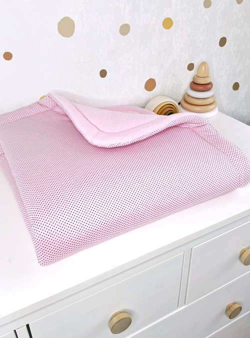 Одеяло из капитония «Горошек» (розовый)