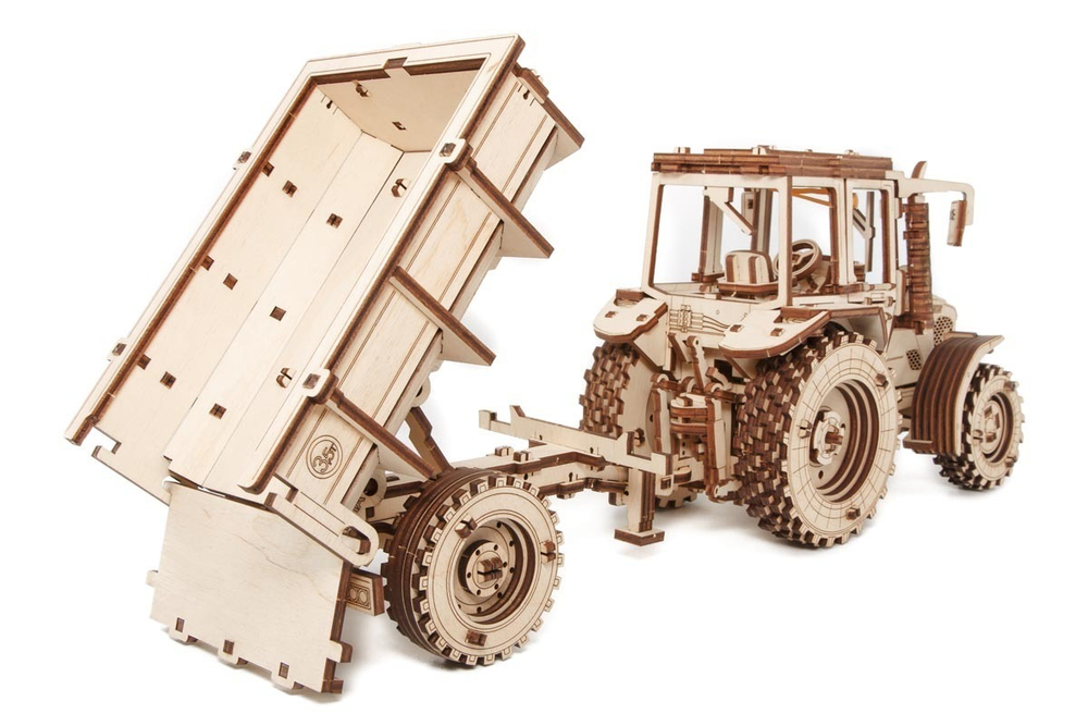 Трактор Беларус-82 от EWA - Деревянный конструктор, сборная модель, механический 3D пазл