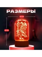 Светильник 3D ночник RISALUX «Грация», LED белый 10×9.5×16 с