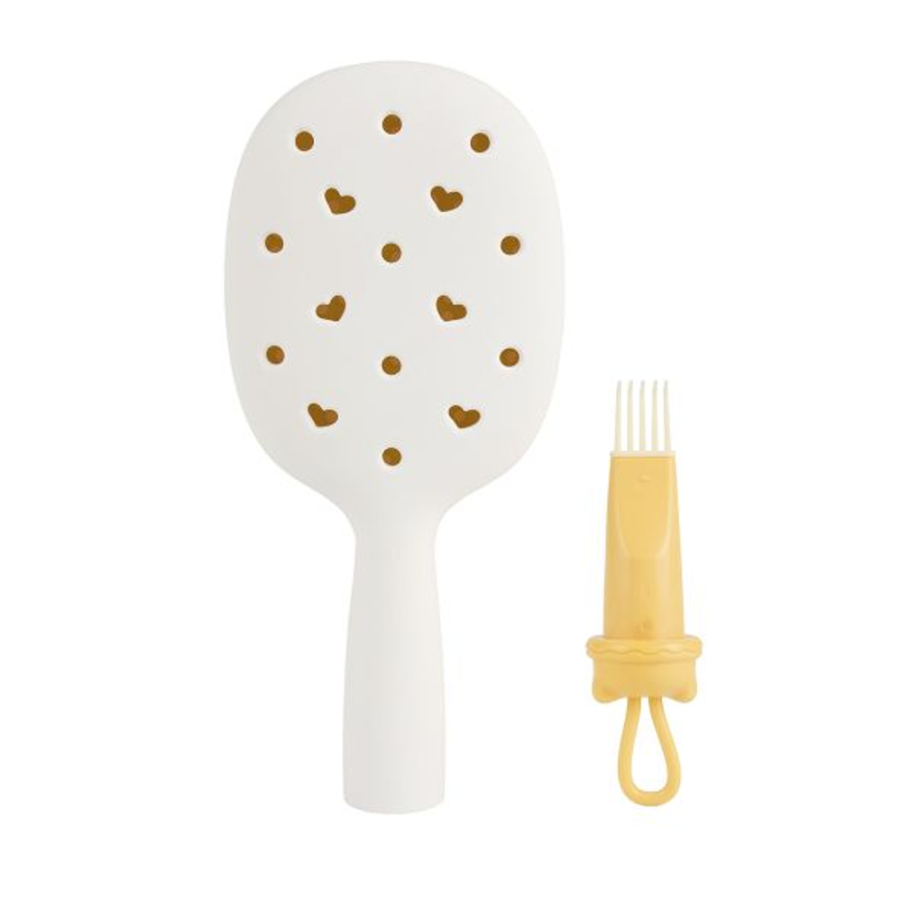 Расческа массажная с отверстиями для джиббитсов SOLOMEYA Croks Massage Hair Brush White